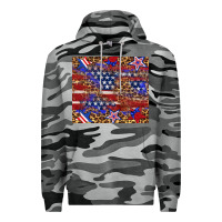 Slate Camo American flag and star leopard Premium Hoodie - Artiststas