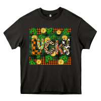Asphalt st patricks day lucky clover and coins Heavy Core Tee - CowGirlArtShop