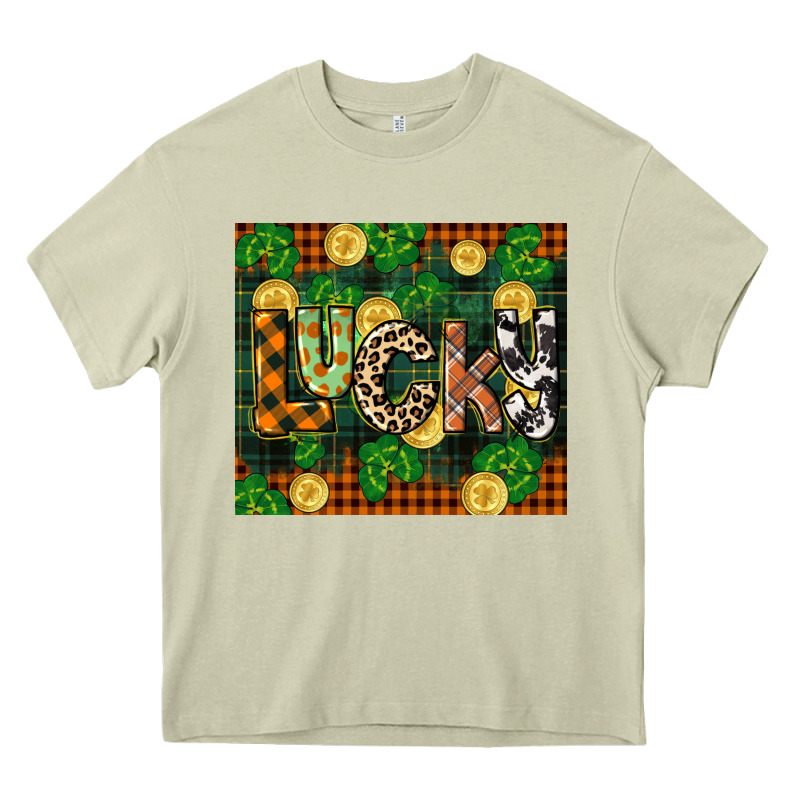 St Patricks Day Lucky Clover And Coins Heavy Core Tee by CowGirlArtShop | Teevron