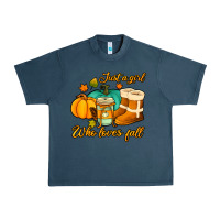 Midnight Navy just a girl who loves fall Urban Heavy Tee - Jasminsmagicworld
