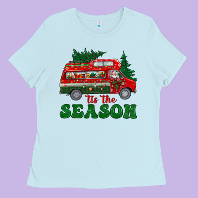 Christmas 'tis The Season Ladies Tee Designed By Bundleandbundleshop