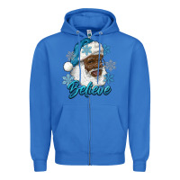 True Royal winter christmas african american santa believe Zipper Hoodie - RanaPortraitStore