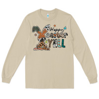 Mushroom Happy Easter Y'all Long Sleeve Tee - CowhideDigitalArt
