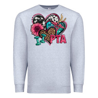 Heather Grey pta physical therapy assistant hearts Premium Sweatshirt - Jasminsmagicworld