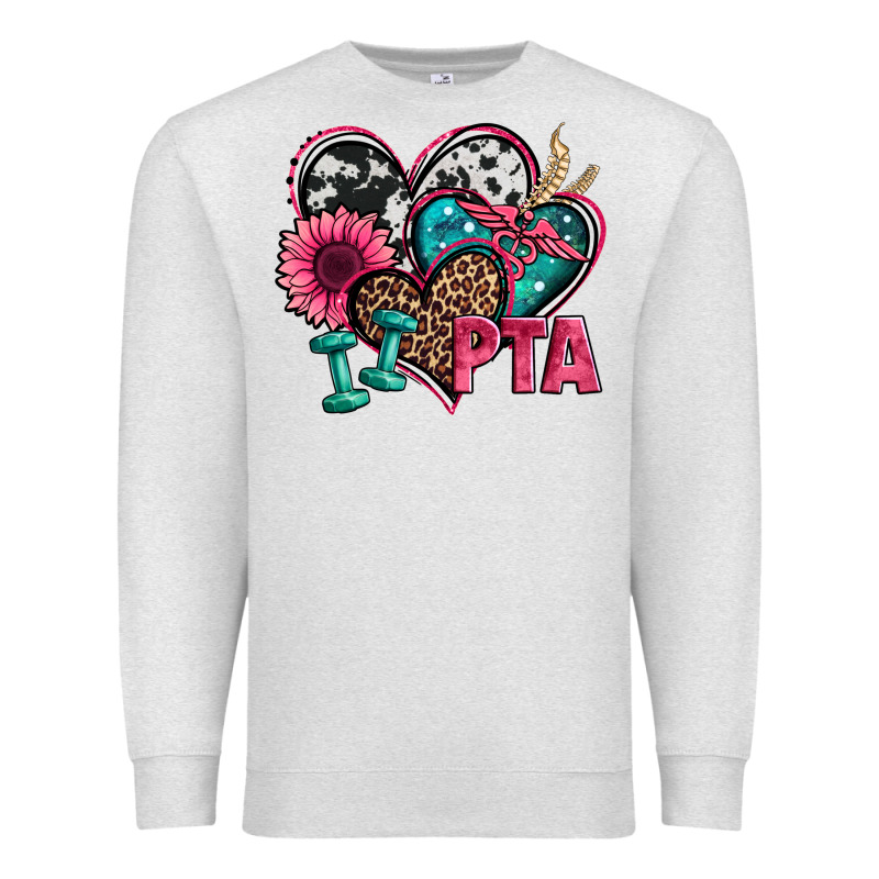 Pta Physical Therapy Assistant Hearts Premium Sweatshirt by Jasminsmagicworld | Teevron