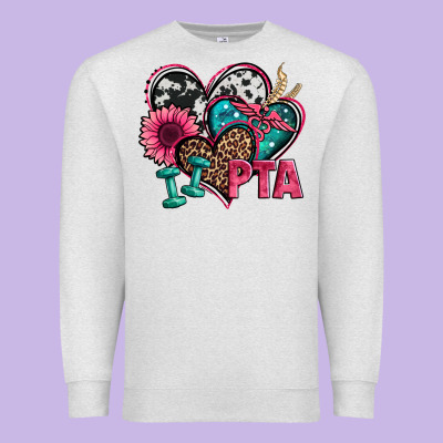 Pta Physical Therapy Assistant Hearts Premium Sweatshirt Designed By Jasminsmagicworld