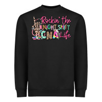 Black rockin the night shift cna life Heavyweight Sweatshirt - RanaPortraitStore