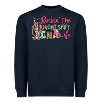 Navy rockin the night shift cna life Heavyweight Sweatshirt - RanaPortraitStore