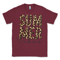 Burgundy summer vibes leopard Classic Tee - CowCowDesign