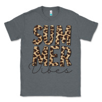Charcoal Heather summer vibes leopard Classic Tee - CowCowDesign