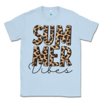 Dusty Blue summer vibes leopard Classic Tee - CowCowDesign