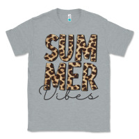 Heather Grey summer vibes leopard Classic Tee - CowCowDesign