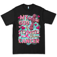 Black My God is stronger than Cancer Premium Tee - FaDigitalArtStudio