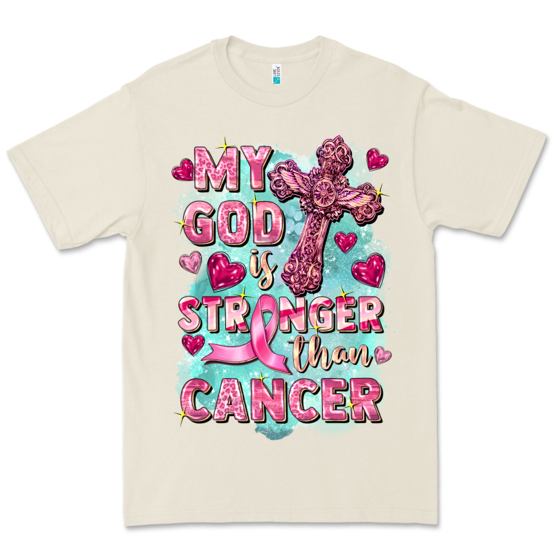 My God Is Stronger Than Cancer Premium Tee by FaDigitalArtStudio | Teevron