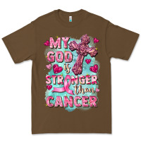 Cacao My God is stronger than Cancer Premium Tee - FaDigitalArtStudio