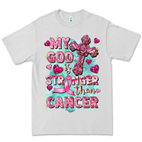 Dove Grey My God is stronger than Cancer Premium Tee - FaDigitalArtStudio