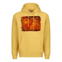 Antique Gold orange hunter camouflage pattern brushstroke Premium Hoodie - Jasminsmagicworld