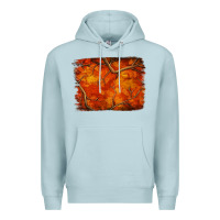 Blue Mist orange hunter camouflage pattern brushstroke Premium Hoodie - Jasminsmagicworld
