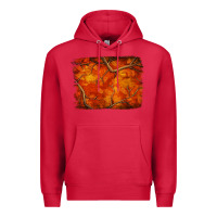 Cardinal orange hunter camouflage pattern brushstroke Premium Hoodie - Jasminsmagicworld