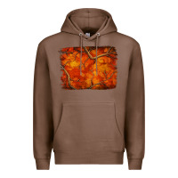 Chestnut orange hunter camouflage pattern brushstroke Premium Hoodie - Jasminsmagicworld