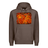 Coffee orange hunter camouflage pattern brushstroke Premium Hoodie - Jasminsmagicworld