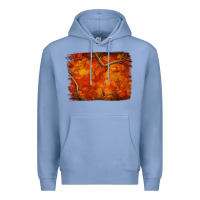 Colony Blue orange hunter camouflage pattern brushstroke Premium Hoodie - Jasminsmagicworld