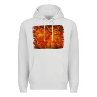 Dove Grey orange hunter camouflage pattern brushstroke Premium Hoodie - Jasminsmagicworld