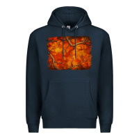Navy orange hunter camouflage pattern brushstroke Premium Hoodie - Jasminsmagicworld