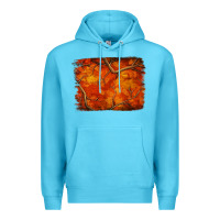 Ocean Blue orange hunter camouflage pattern brushstroke Premium Hoodie - Jasminsmagicworld