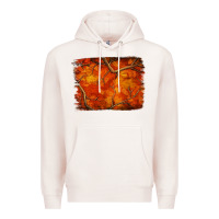 Pale Pink orange hunter camouflage pattern brushstroke Premium Hoodie - Jasminsmagicworld