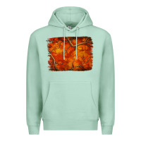 Seafoam orange hunter camouflage pattern brushstroke Premium Hoodie - Jasminsmagicworld
