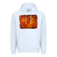 White orange hunter camouflage pattern brushstroke Premium Hoodie - Jasminsmagicworld