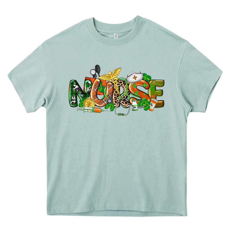 St. Patrick's Day Nurse Heavy Core Tee by CowGirlArtShop | Teevron