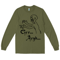 Army Green grr argh Long Sleeve Tee - baoMotion