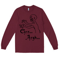 Burgundy grr argh Long Sleeve Tee - baoMotion