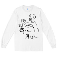 White grr argh Long Sleeve Tee - baoMotion