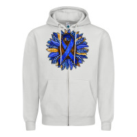 Dove Grey Colon Cancer Awareness sunflower Zipper Hoodie - RanaPortraitStore
