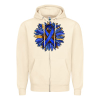 Sandshell Colon Cancer Awareness sunflower Zipper Hoodie - RanaPortraitStore