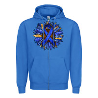 True Royal Colon Cancer Awareness sunflower Zipper Hoodie - RanaPortraitStore