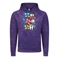 Cloud Purple ho ho ho teeth Vintage Hoodie - CowhideDigitalArt