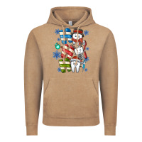 Vintage Coffee ho ho ho teeth Vintage Hoodie - CowhideDigitalArt