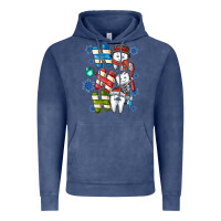 Vintage Denim ho ho ho teeth Vintage Hoodie - CowhideDigitalArt