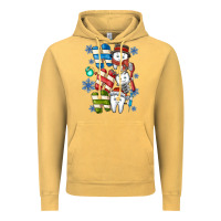 Vintage Mustard ho ho ho teeth Vintage Hoodie - CowhideDigitalArt