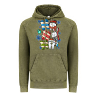 Vintage Olive ho ho ho teeth Vintage Hoodie - CowhideDigitalArt
