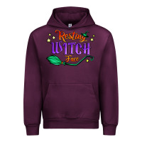 Mauve Wine resting witch face Urban Hoodie - Jasminsmagicworld