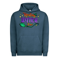 Pigment Midnight Navy resting witch face Urban Hoodie - Jasminsmagicworld