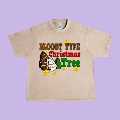 Bloody Type Christmas Tree Urban Heavy Tee Designed By Fadigitalartstudio