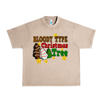 French Oak Bloody Type Christmas Tree Urban Heavy Tee - FaDigitalArtStudio