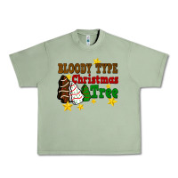 Oil Green Bloody Type Christmas Tree Urban Heavy Tee - FaDigitalArtStudio