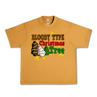 Peanut Butter Bloody Type Christmas Tree Urban Heavy Tee - FaDigitalArtStudio